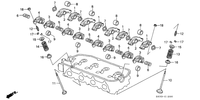 1993 Honda Civic Spring, In. Valve (Nippon Hatsujo) Diagram for 14761-PM3-013