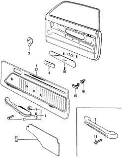 1974 Honda Civic Door Trim Diagram