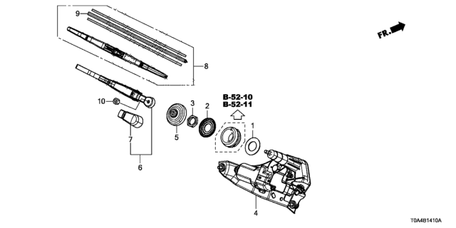 2014 Honda CR-V Rear Wiper Diagram