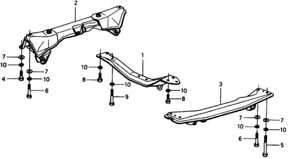 1979 Honda Civic 3 Door ** (1200) ** 4MT Engine Mount Frame Diagram