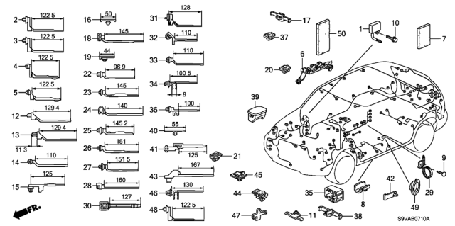 2008 Honda Pilot Harness Band - Bracket Diagram