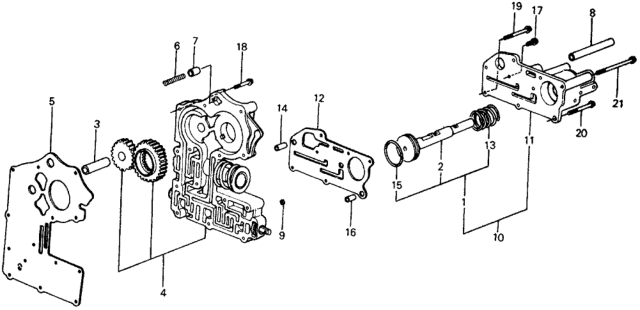 1976 Honda Civic Body Set, Servo Diagram for 27400-689-900