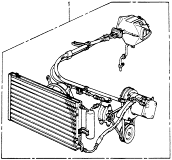 1979 Honda Accord Air Conditioner (79 Accord) Diagram for A550450-0943