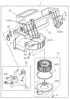 2002 Honda Passport 4 Door 4LX KA 5MT Heater Blower Diagram 2