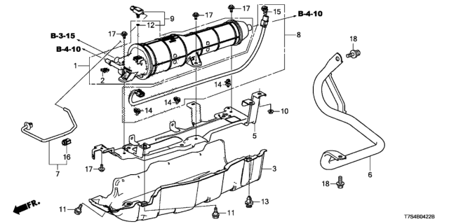 2019 Honda HR-V Cover, Canister Diagram for 17340-T7X-A00