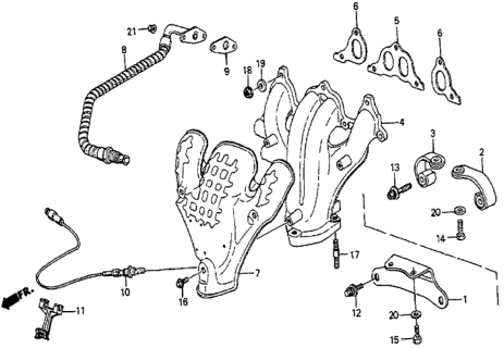 1987 Honda Prelude Exhaust Manifold Diagram