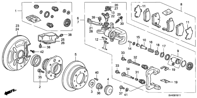 1997 Honda Accord Bush Diagram for 45233-S01-A01