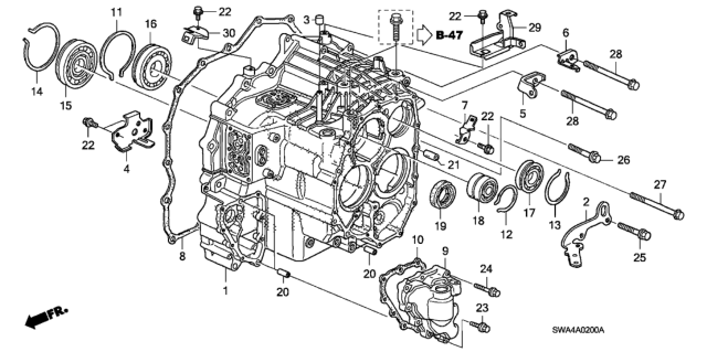 2007 Honda CR-V Cover, Solenoid Diagram for 28450-RCL-000