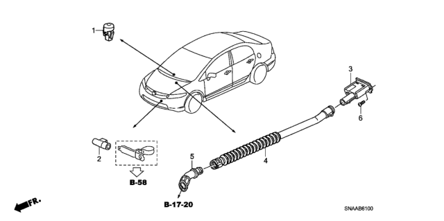 2009 Honda Civic A/C Air Conditioner (Sensor) Diagram