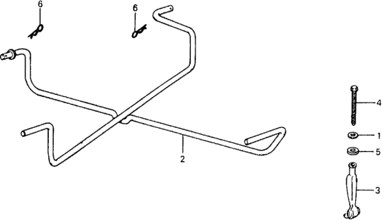 1978 Honda Civic 5 Door ** KH HMT Spare Tire Carrier Diagram
