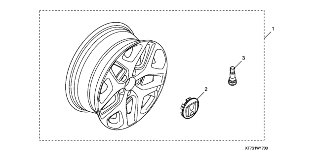 2021 Honda HR-V 5 Door EX-L (2WD) KA CVT Alloy Wheels Diagram 1