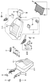 1981 Honda Accord Headrest Assy. *B18L* (SOFT BLUE) Diagram for 77800-SA0-672ZC