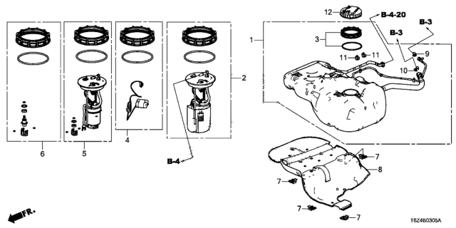 2020 Honda Ridgeline Fuel Tank Diagram