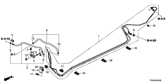 2013 Honda Civic Fuel Pipe (1.8L) Diagram