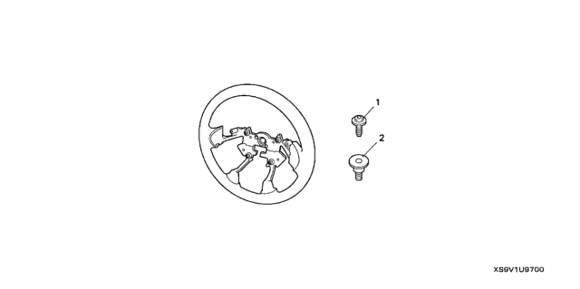 2003 Honda Pilot Steering Wheel (Wood) Diagram