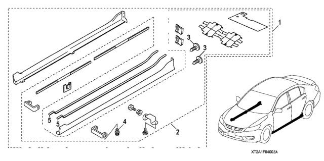 2017 Honda Accord Sd Udby Spoiler Nh-830M Diagram for 08F04-T2A-191