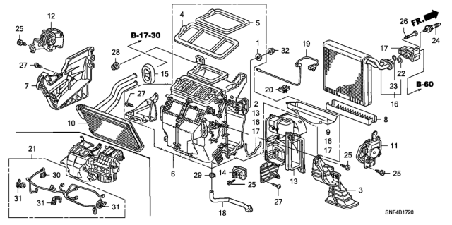 2007 Honda Civic Heater Unit Diagram