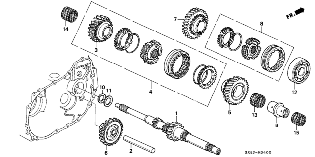 1995 Honda Civic MT Mainshaft Diagram