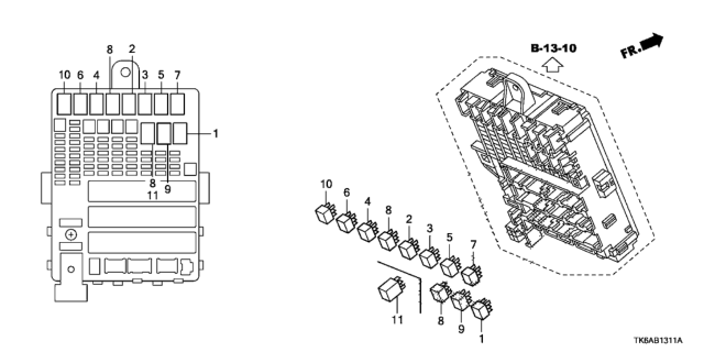 2013 Honda Fit 5 Door FIT (SAYAMA PLANT) KA 5MT Control Unit (Cabin) Diagram 2