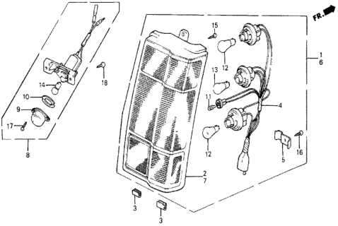 1987 Honda Civic Taillight Diagram