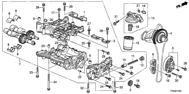 2012 Honda Crosstour Oil Pump (L4) Diagram