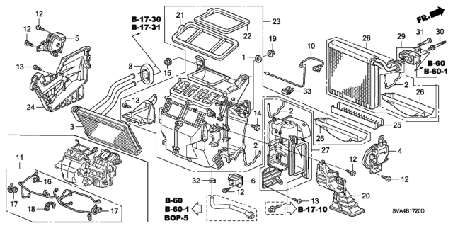 2008 Honda Civic Heater Unit Diagram