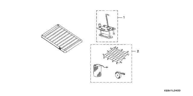 2009 Honda CR-V Luggage Basket Diagram