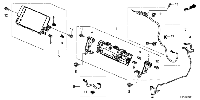 2016 Honda Civic Audio Unit - GPS Antenna Diagram