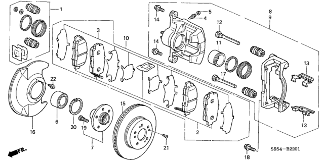 2005 Honda Civic Front Brake Diagram