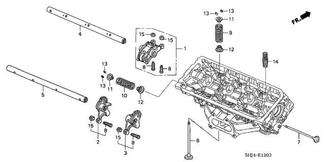 2007 Honda Odyssey Valve - Rocker Arm (Rear) Diagram