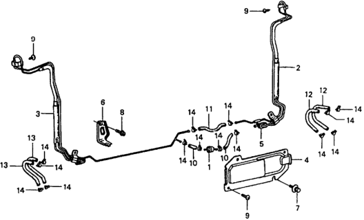 1979 Honda Civic 2 Door ** KH 4MT Ventilation Pipe Diagram