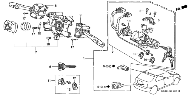 2000 Honda Civic Combination Switch Diagram