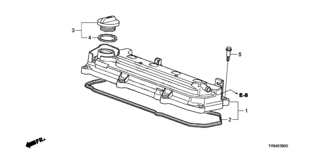 2012 Honda Fit Cylinder Head Cover Diagram