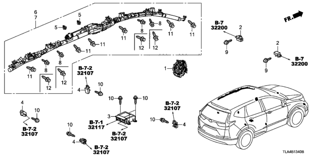 2018 Honda CR-V SRS Unit Diagram