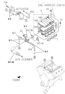 1998 Honda Passport Gasket Common Chambe Diagram for 8-97254-448-0