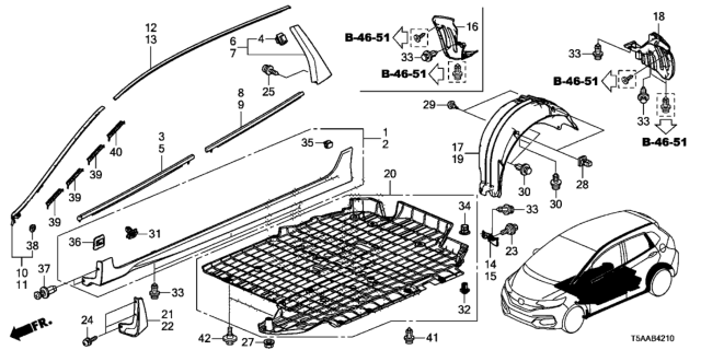 2019 Honda Fit Garn R *NH883P* Diagram for 71800-T5R-A00ZJ