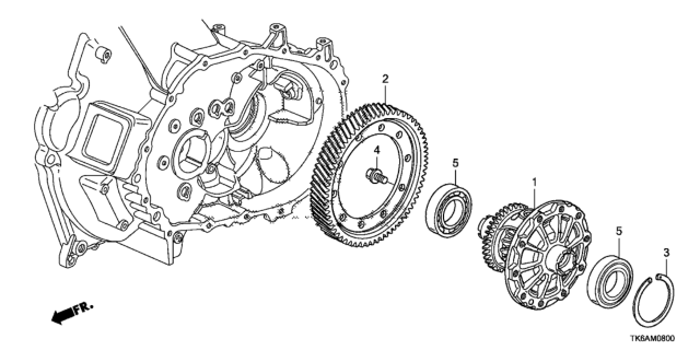 2013 Honda Fit 5 Door FIT (SAYAMA PLANT) KA 5MT MT Differential Diagram