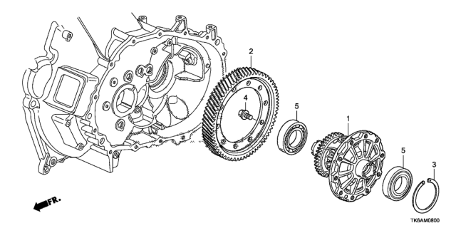 2013 Honda Fit MT Differential Diagram