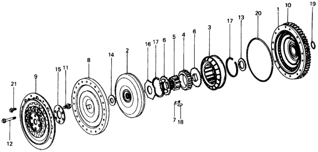 1977 Honda Civic HMT Torque Converter Diagram