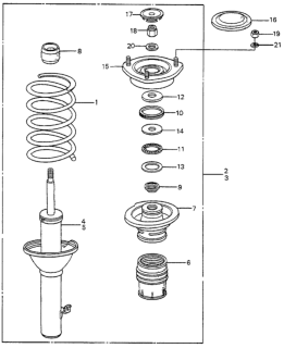 1982 Honda Accord Front Shock Absorber Diagram