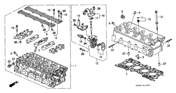 2001 Honda Prelude Cylinder Head Diagram