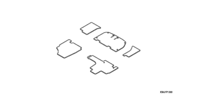 2005 Honda Odyssey 5 Door EXL-T KA 5AT All Season Floor Mats Diagram 2