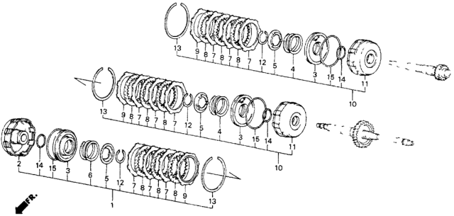1984 Honda CRX 2 Door DX KA 3AT 3AT Clutch Diagram