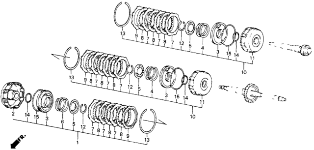 1985 Honda CRX 3AT Clutch Diagram