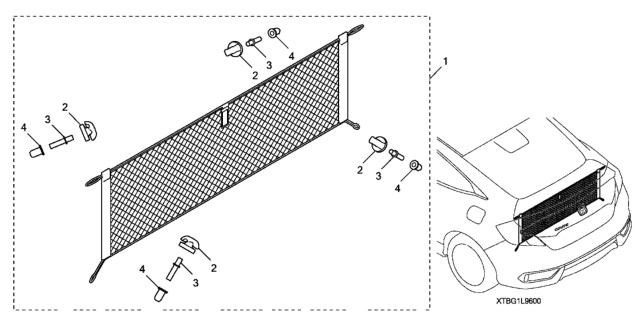 2018 Honda Civic Cargo Net Diagram