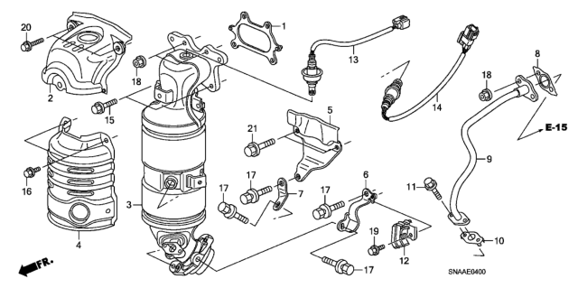 2009 Honda Civic Converter (1.8L) Diagram