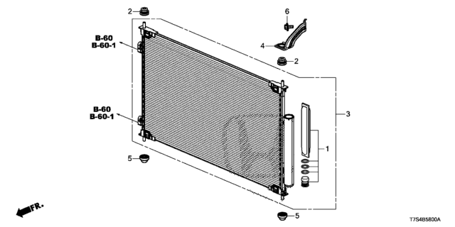 2017 Honda HR-V A/C Condenser Diagram