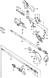 1979 Honda Accord Bracket B, Column (Lower) Diagram for 53216-671-000