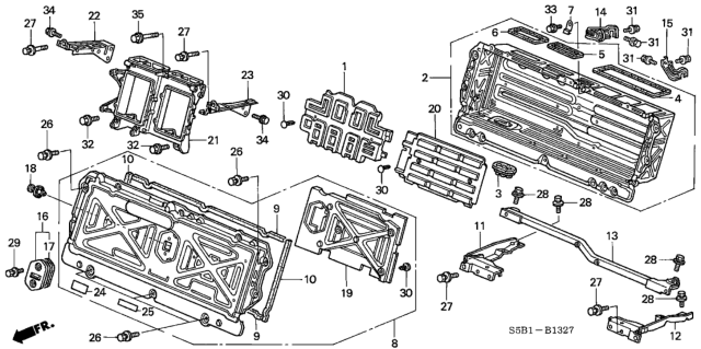 2005 Honda Civic Clip, Dust Seal Cover Diagram for 90665-S5A-013