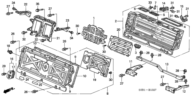2003 Honda Civic 4 Door MX (HYBRID) KL CVT IMA Unit Case Diagram